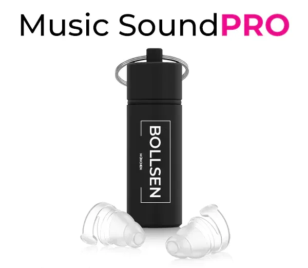 BOLLSEN Music SoundPRO Earplugs for Music - Music, Festivals, DJs, Clubs, Band Members, Orchestra, Bartenders, Security Staff